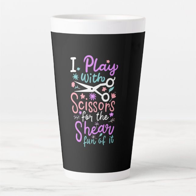 Hairdresser Hairstylist Gift Latte Mug (Front)