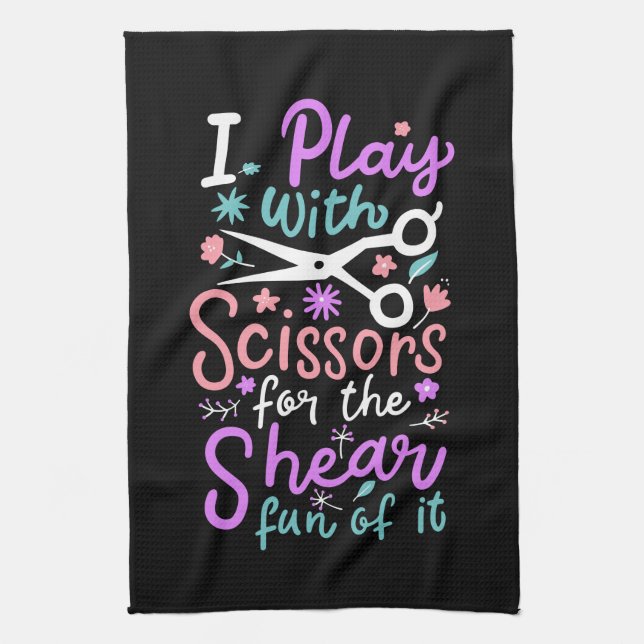 Hairdresser Hairstylist Gift Tea Towel (Vertical)