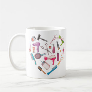 Hairdresser Hairstylist Tool Heart Coffee Mug