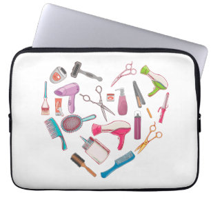 Hairdresser Hairstylist Tool Heart Laptop Sleeve