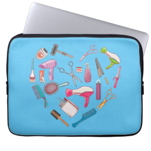 Hairdresser Hairstylist Tool Heart Laptop Sleeve