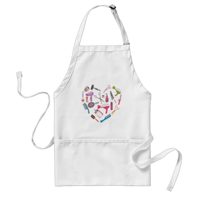 Hairdresser Hairstylist Tool Heart Standard Apron (Front)