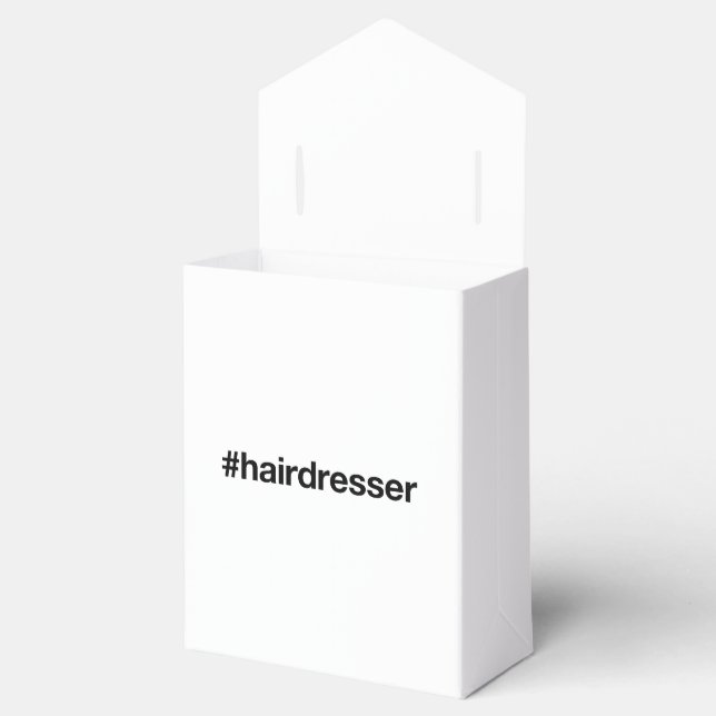 HAIRDRESSER Hashtag Favour Box (Opened)