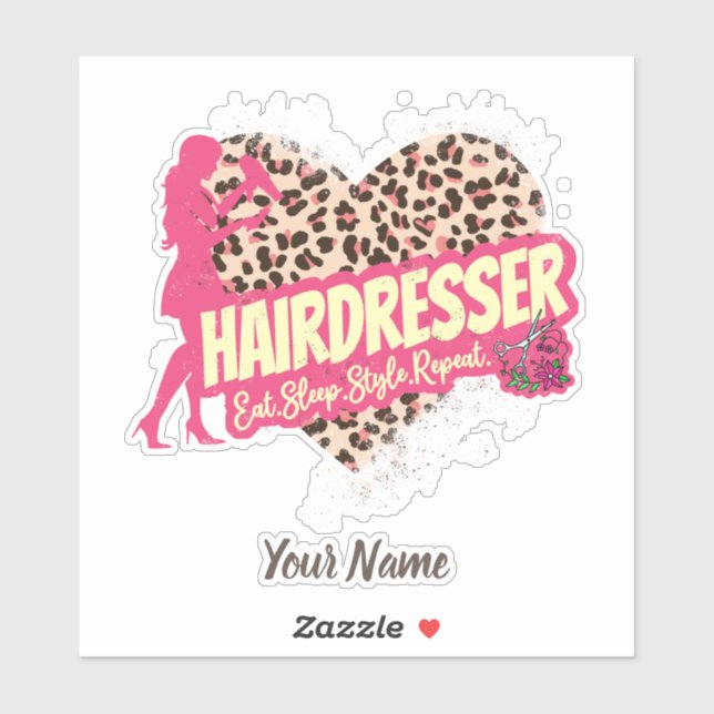 Hairdresser Leopard Hair Hustler Hairstylist (Sheet)