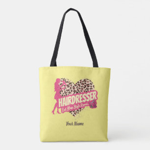 Hairdresser Leopard Hair Hustler Hairstylist Tote Bag