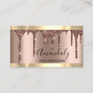 Hairdresser  Makeup Artist Lash Rose Gold Blush Business Card