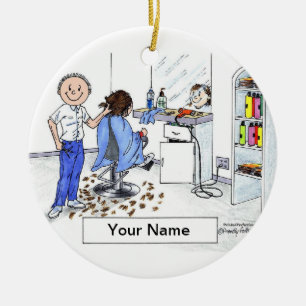 Hairdresser - Male Ceramic Ornament