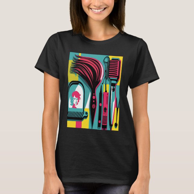 Hairdresser Mom Pop Hair Stylist Mom  1 T-Shirt (Front)