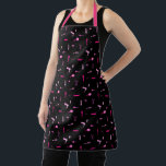 hairdresser pink and black pattern apron<br><div class="desc">hairstylist pattern apron</div>