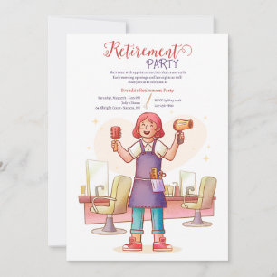 Hairdresser Retirement Party Invitation