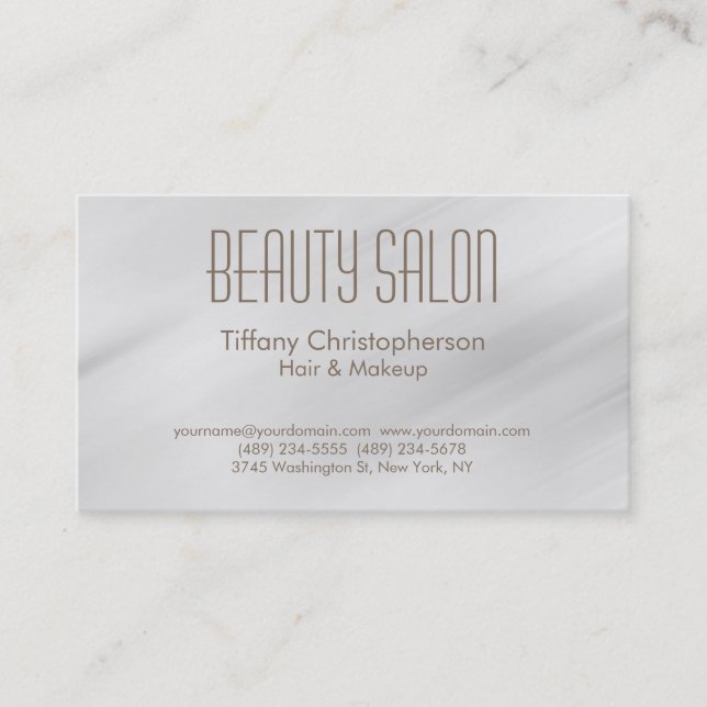 Hairdresser Stylist Beauty Salon Professional Business Card (Front)