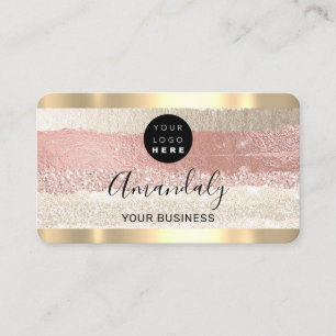 Hairdresser Stylist Coiffeur Rose Stripes Qr Logo Business Card