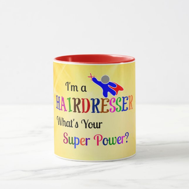 Hairdresser Super Power Humour Mug (Center)