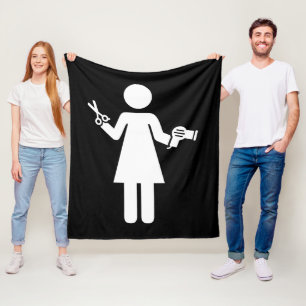 Hairdresser Symbol Fleece Blanket