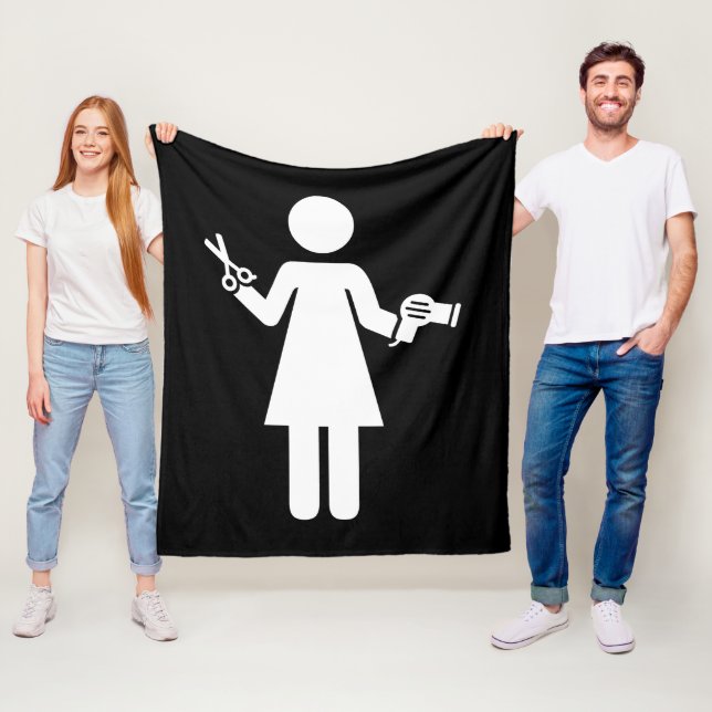 Hairdresser Symbol Fleece Blanket (In Situ)