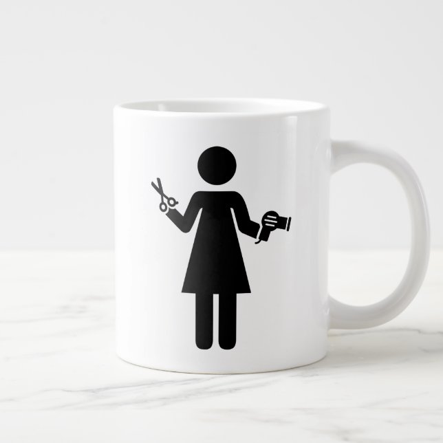 Hairdresser Symbol Large Coffee Mug (Right)