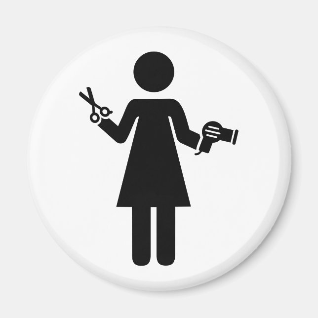 Hairdresser Symbol Magnet (Front)