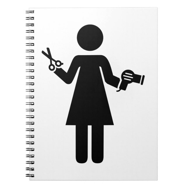 Hairdresser Symbol Notebook (Front)