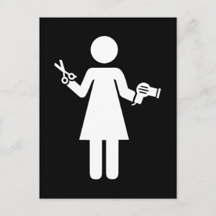 Hairdresser Symbol Postcard