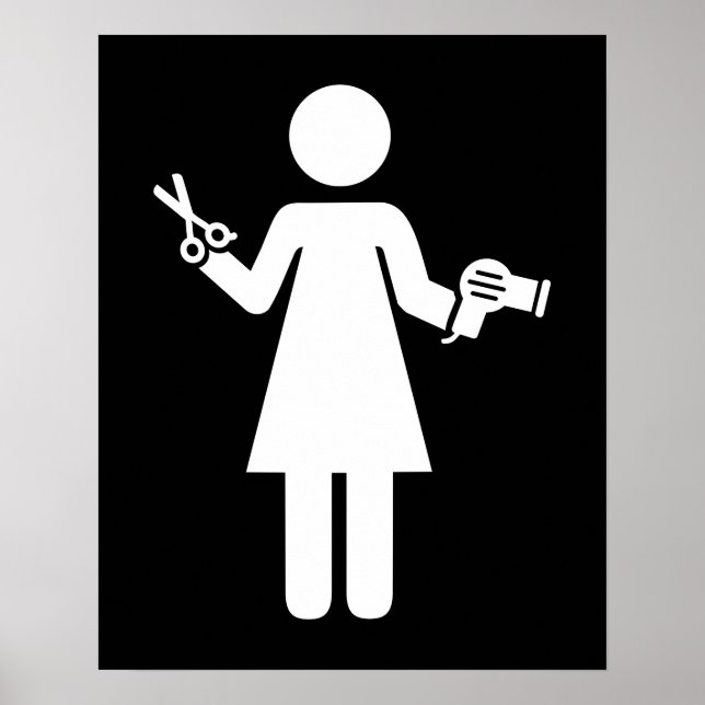 Hairdresser Symbol Poster (Front)