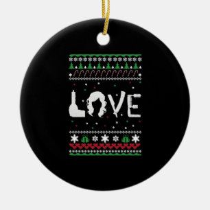 Hairdresser - Ugly Christmas sweater Ceramic Ornament