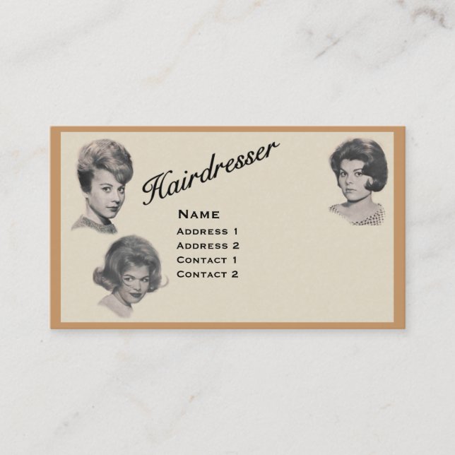 HAIRDRESSER - VERY PROFESSIONAL PROFILE CARD 1 (Front)