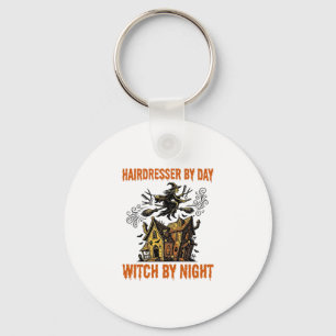 Hairdresser Witch Halloween Vintage Salon Shirt_1 Key Ring