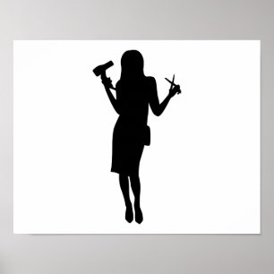 Hairdresser woman girl poster