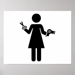 Hairdresser woman poster