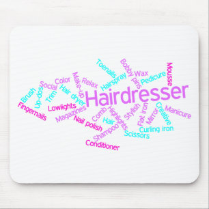Hairdresser Word Cloud Mousepad