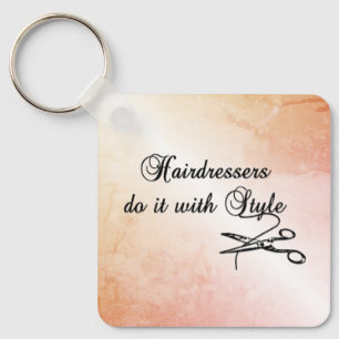 Hairdressers Do It With Style Key Ring