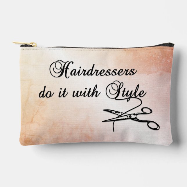 Hairdressers Do It With Style Personal Accessory Pouch (Front)