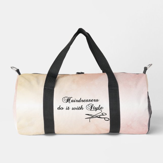Hairdressers Do It With Style Personal Duffle Bag (Front)