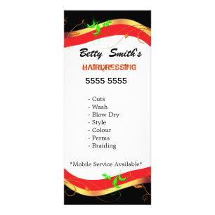 Hairdressing Rack Card