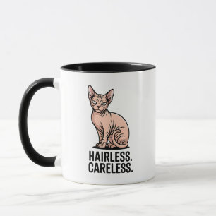 Hairless Careless Sphynx Cat Attitude Art Mug
