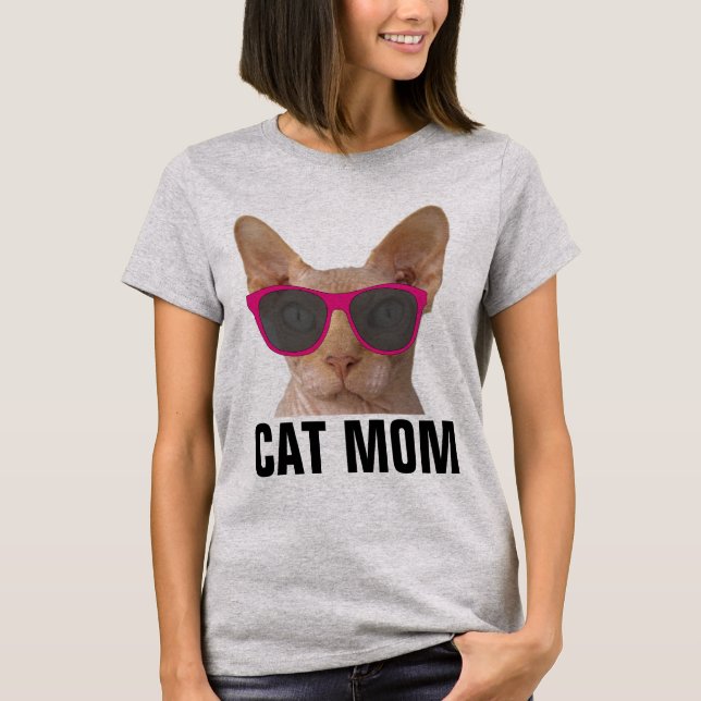 HAIRLESS CAT SPHYNX MOM LADIES T-Shirts (Front)