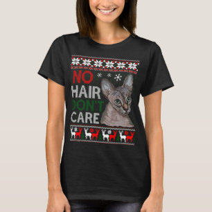 Hairless Cat Ugly Christmas Sweater Sphynx Cat
