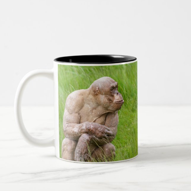 Hairless Chimpanzee Two-Tone Coffee Mug (Left)