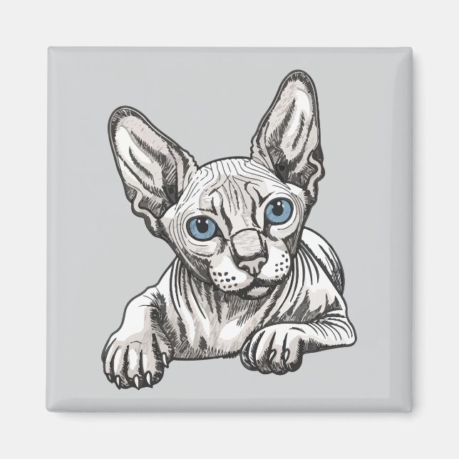 Hairless Sphynx Cat  Magnet (Front)
