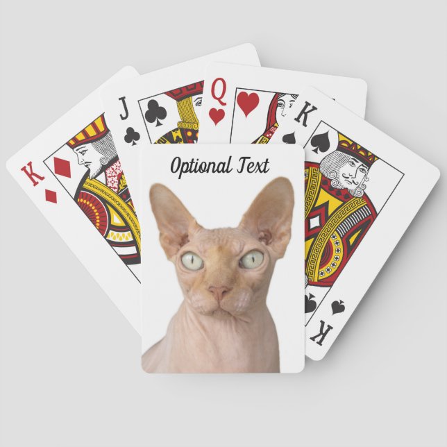 Hairless Sphynx Cat Playing Cards (Back)