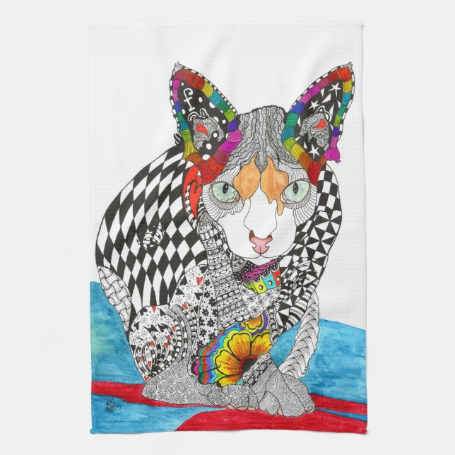 Hairless Sphynx Kitchen Towel (Vertical)