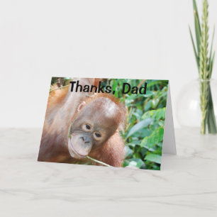 Hairline and Baldness Humour For Father From Son Thank You Card