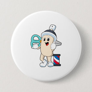 Hairspray as Hairdresser with Scissors 7.5 Cm Round Badge