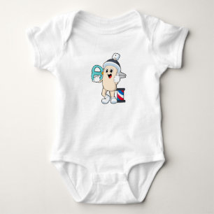 Hairspray as Hairdresser with Scissors Baby Bodysuit