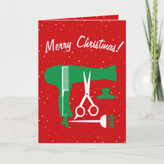 Hairstyles tools holiday card