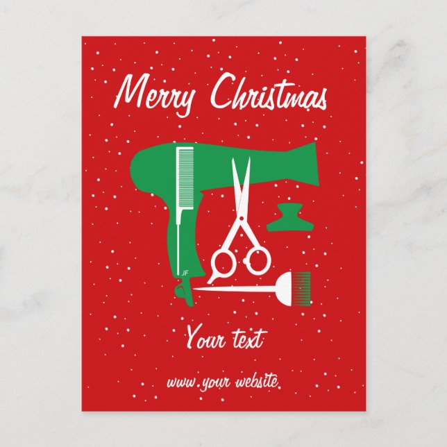 Hairstyles tools holiday postcard (Front)