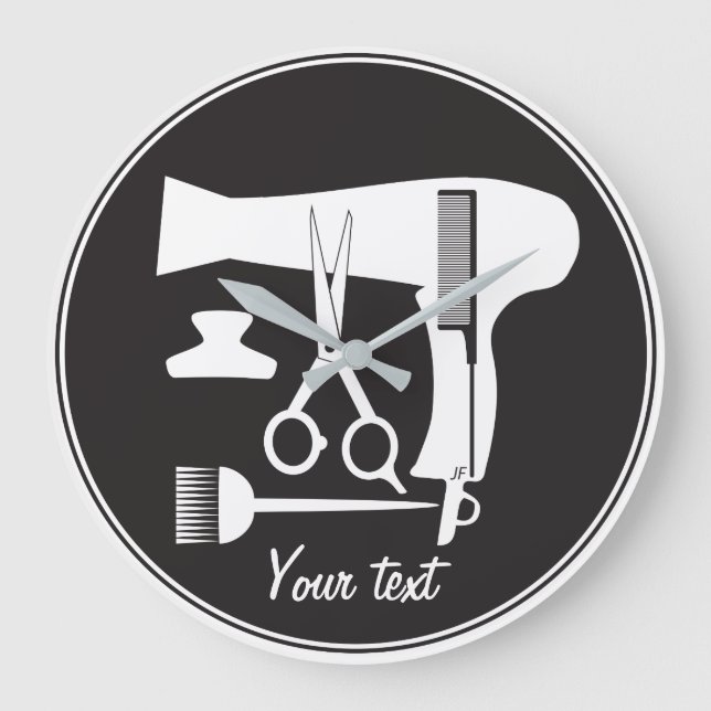Hairstyles tools large clock (Front)