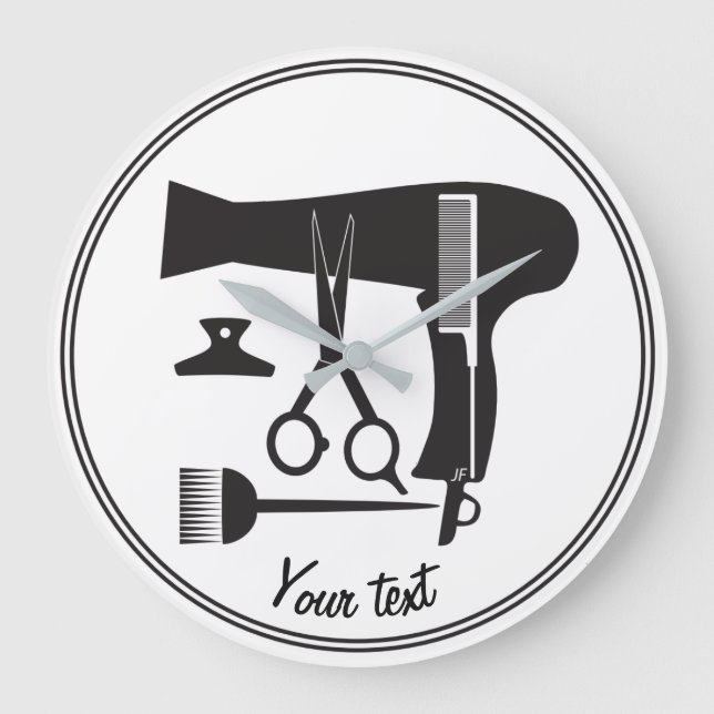 Hairstyles tools large clock (Front)