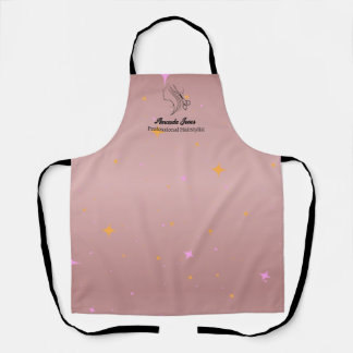 Hairstylist Apron Rose Gold Beauty Salon Name