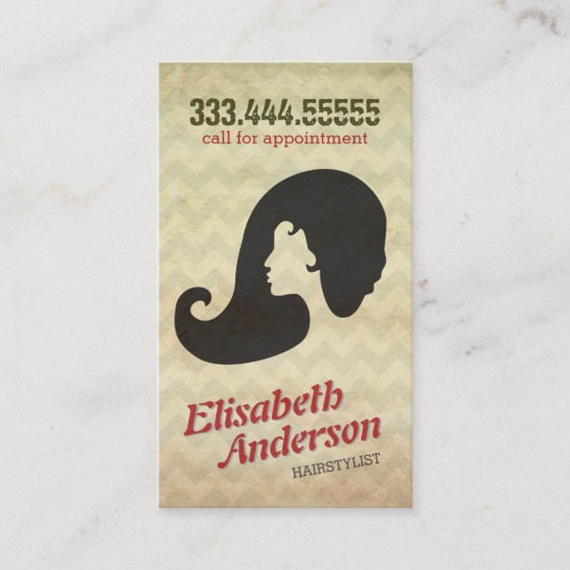 Hairstylist Beauty Salon Appointment Reminder Card (Front)